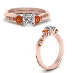 Load image into Gallery viewer, three-stone-twisted-asscher-cut-vine-diamond-ring-with-orange-sapphire-in-rose-gold-FDENS3301ASRGSAOR-NL-RG.jpg