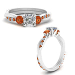 Load image into Gallery viewer, three-stone-twisted-asscher-cut-vine-diamond-ring-with-orange-sapphire-in-white-gold-FDENS3301ASRGSAOR-NL-WG.jpg