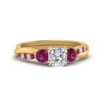 Load image into Gallery viewer, three-stone-twisted-asscher-cut-vine-diamond-ring-with-pink-sapphire-in-yellow-gold-FDENS3301ASRGSADRPI-NL-YG.jpg
