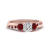 Load image into Gallery viewer, three-stone-twisted-asscher-cut-vine-diamond-ring-with-ruby-in-rose-gold-FDENS3301ASRGRUDR-NL-RG.jpg
