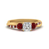 Load image into Gallery viewer, three-stone-twisted-asscher-cut-vine-diamond-ring-with-ruby-in-yellow-gold-FDENS3301ASRGRUDR-NL-YG.jpg
