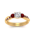Load image into Gallery viewer, three-stone-twisted-asscher-cut-vine-diamond-ring-with-ruby-in-yellow-gold-FDENS3301ASRGRUDR-NL-YG.jpg
