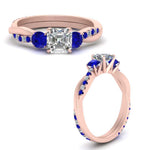 Load image into Gallery viewer, three-stone-twisted-asscher-cut-vine-diamond-ring-with-sapphire-in-rose-gold-FDENS3301ASRGSABL-NL-RG.jpg
