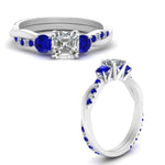 Load image into Gallery viewer, three-stone-twisted-asscher-cut-vine-diamond-ring-with-sapphire-in-white-gold-FDENS3301ASRGSABL-NL-WG.jpg
