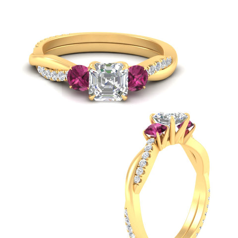 three-stone-twisted-asscher-cut-vine-pink-sapphire-engagement-ring-in-yellow-gold-fdens3301asrgsadrpiangle3-nl-yg.jpg