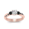 Load image into Gallery viewer, three-stone-twisted-asscher-cut-vine-ring-with-black-diamond-in-rose-gold-FDENS3301ASRGBLACK-NL-RG.jpg