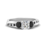 Load image into Gallery viewer, three-stone-twisted-asscher-cut-vine-ring-with-black-diamond-in-white-gold-FDENS3301ASRGBLACK-NL-WG.jpg
