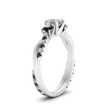 Load image into Gallery viewer, three-stone-twisted-asscher-cut-vine-ring-with-black-diamond-in-white-gold-FDENS3301ASRGBLACK-NL-WG.jpg
