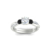 Load image into Gallery viewer, three-stone-twisted-cushion-cut-vine-black-diamond-engagement-ring-in-white-gold-fdens3301curgblackangle5-nl-wg.jpg