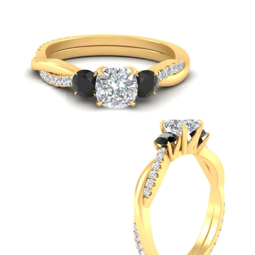 three-stone-twisted-cushion-cut-vine-black-diamond-engagement-ring-in-yellow-gold-fdens3301curgblackangle3-nl-yg.jpg