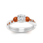 Load image into Gallery viewer, three-stone-twisted-cushion-cut-vine-diamond-ring-with-orange-sapphire-in-white-gold-FDENS3301CURGSAOR-NL-WG.jpg

