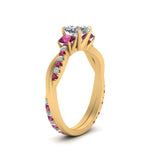 Load image into Gallery viewer, three-stone-twisted-cushion-cut-vine-diamond-ring-with-pink-sapphire-in-yellow-gold-FDENS3301CURGSADRPI-NL-YG.jpg
