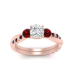 Load image into Gallery viewer, three-stone-twisted-cushion-cut-vine-diamond-ring-with-ruby-in-rose-gold-FDENS3301CURGRUDR-NL-RG.jpg
