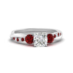 Load image into Gallery viewer, three-stone-twisted-cushion-cut-vine-diamond-ring-with-ruby-in-white-gold-FDENS3301CURGRUDR-NL-WG.jpg
