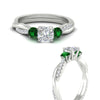 Load image into Gallery viewer, three-stone-twisted-cushion-cut-vine-emerald-engagement-ring-in-white-gold-fdens3301curgemgrangle3-nl-wg.jpg