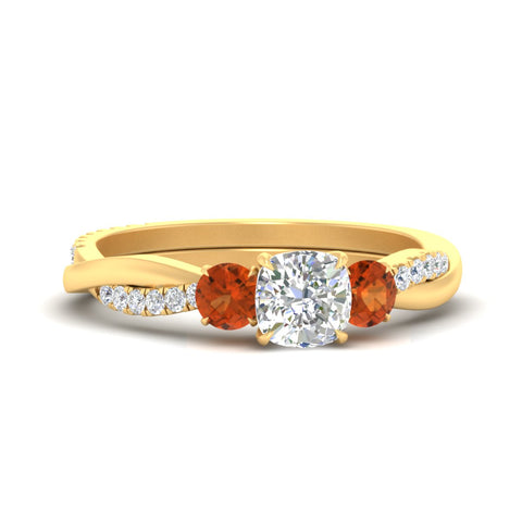 three-stone-twisted-cushion-cut-vine-orange-sapphire-engagement-ring-in-yellow-gold-fdens3301curgsaorsleep-nl-yg.jpg