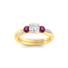 Load image into Gallery viewer, three-stone-twisted-cushion-cut-vine-pink-sapphire-engagement-ring-in-yellow-gold-fdens3301curgsadrpiangle5-nl-yg.jpg