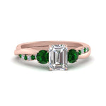 Load image into Gallery viewer, three-stone-twisted-emerald-cut-vine-diamond-ring-with-emerald-in-rose-gold-FDENS3301EMRGEMGR-NL-RG.jpg