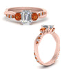 Load image into Gallery viewer, three-stone-twisted-emerald-cut-vine-diamond-ring-with-orange-sapphire-in-rose-gold-FDENS3301EMRGSAOR-NL-RG.jpg