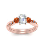 Load image into Gallery viewer, three-stone-twisted-emerald-cut-vine-diamond-ring-with-orange-sapphire-in-rose-gold-FDENS3301EMRGSAOR-NL-RG.jpg