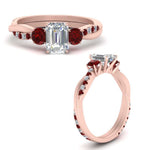Load image into Gallery viewer, three-stone-twisted-emerald-cut-vine-diamond-ring-with-ruby-in-rose-gold-FDENS3301EMRGRUDR-NL-RG.jpg