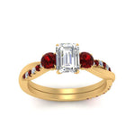 Load image into Gallery viewer, three-stone-twisted-emerald-cut-vine-diamond-ring-with-ruby-in-yellow-gold-FDENS3301EMRGRUDR-NL-YG.jpg