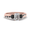 Load image into Gallery viewer, three-stone-twisted-emerald-cut-vine-ring-with-black-diamond-in-rose-gold-FDENS3301EMRGBLACK-NL-RG.jpg