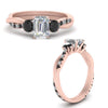 Load image into Gallery viewer, three-stone-twisted-emerald-cut-vine-ring-with-black-diamond-in-rose-gold-FDENS3301EMRGBLACK-NL-RG.jpg