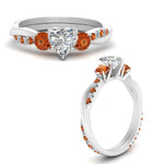 Load image into Gallery viewer, three-stone-twisted-heart-shaped-vine-diamond-ring-with-orange-sapphire-in-white-gold-FDENS3301HTRGSAOR-NL-WG.jpg
