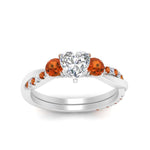Load image into Gallery viewer, three-stone-twisted-heart-shaped-vine-diamond-ring-with-orange-sapphire-in-white-gold-FDENS3301HTRGSAOR-NL-WG.jpg
