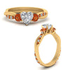 Load image into Gallery viewer, three-stone-twisted-heart-shaped-vine-diamond-ring-with-orange-sapphire-in-yellow-gold-FDENS3301HTRGSAOR-NL-YG.jpg