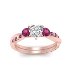 Load image into Gallery viewer, three-stone-twisted-heart-shaped-vine-diamond-ring-with-pink-sapphire-in-rose-gold-FDENS3301HTRGSADRPI-NL-RG.jpg
