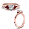 Load image into Gallery viewer, three-stone-twisted-heart-shaped-vine-diamond-ring-with-ruby-in-rose-gold-FDENS3301HTRGRUDR-NL-RG.jpg