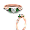 Load image into Gallery viewer, three-stone-twisted-heart-shaped-vine-emerald-engagement-ring-in-rose-gold-fdens3301htrgemgrangle3-nl-rg.jpg