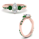 Load image into Gallery viewer, three-stone-twisted-marquise-cut-vine-diamond-ring-with-emerald-in-rose-gold-FDENS3301MQRGEMGR-NL-RG.jpg
