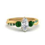 Load image into Gallery viewer, three-stone-twisted-marquise-cut-vine-diamond-ring-with-emerald-in-yellow-gold-FDENS3301MQRGEMGR-NL-YG.jpg
