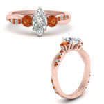 Load image into Gallery viewer, three-stone-twisted-marquise-cut-vine-diamond-ring-with-orange-sapphire-in-rose-gold-FDENS3301MQRGSAOR-NL-RG.jpg
