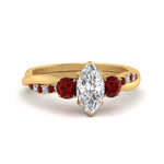 Load image into Gallery viewer, three-stone-twisted-marquise-cut-vine-diamond-ring-with-ruby-in-yellow-gold-FDENS3301MQRGRUDR-NL-YG.jpg
