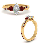 Load image into Gallery viewer, three-stone-twisted-marquise-cut-vine-diamond-ring-with-ruby-in-yellow-gold-FDENS3301MQRGRUDR-NL-YG.jpg
