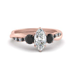 Load image into Gallery viewer, three-stone-twisted-marquise-cut-vine-ring-with-black-diamond-in-rose-gold-FDENS3301MQRGBLACK-NL-RG.jpg
