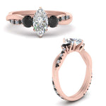 Load image into Gallery viewer, three-stone-twisted-marquise-cut-vine-ring-with-black-diamond-in-rose-gold-FDENS3301MQRGBLACK-NL-RG.jpg
