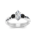 Load image into Gallery viewer, three-stone-twisted-marquise-cut-vine-ring-with-black-diamond-in-white-gold-FDENS3301MQRGBLACK-NL-WG.jpg

