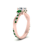 Load image into Gallery viewer, three-stone-twisted-oval-shaped-vine-diamond-ring-with-emerald-in-rose-gold-FDENS3301OVRGEMGR-NL-RG.jpg
