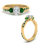 Load image into Gallery viewer, three-stone-twisted-oval-shaped-vine-diamond-ring-with-emerald-in-yellow-gold-FDENS3301OVRGEMGR-NL-YG.jpg