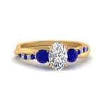 Load image into Gallery viewer, three-stone-twisted-oval-shaped-vine-diamond-ring-with-sapphire-in-yellow-gold-FDENS3301OVRGSABL-NL-YG.jpg