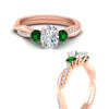 Load image into Gallery viewer, three-stone-twisted-oval-shaped-vine-emerald-engagement-ring-in-rose-gold-fdens3301ovrgemgrangle3-nl-rg.jpg