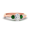 Load image into Gallery viewer, three-stone-twisted-oval-shaped-vine-emerald-engagement-ring-in-rose-gold-fdens3301ovrgemgrsleep-nl-rg.jpg