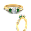 Load image into Gallery viewer, three-stone-twisted-oval-shaped-vine-emerald-engagement-ring-in-yellow-gold-fdens3301ovrgemgrangle3-nl-yg.jpg
