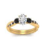 Load image into Gallery viewer, three-stone-twisted-oval-shaped-vine-ring-with-black-diamond-in-yellow-gold-FDENS3301OVRGBLACK-NL-YG.jpg

