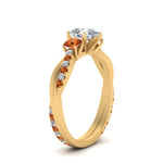 Load image into Gallery viewer, three-stone-twisted-pear-shaped-vine-diamond-ring-with-orange-sapphire-in-yellow-gold-FDENS3301PERGSAOR-NL-YG.jpg
